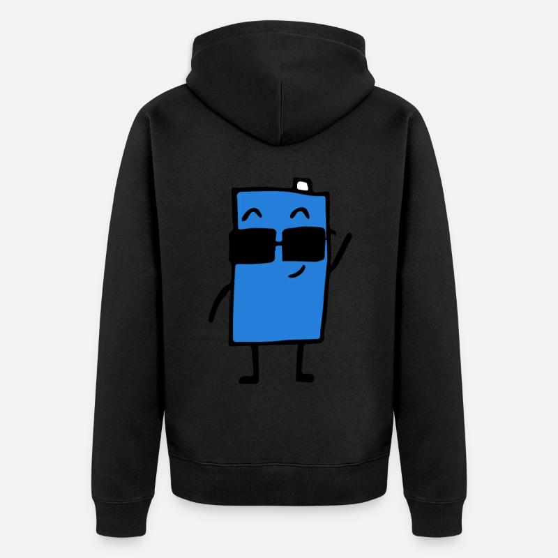 Lustig - Geschenkidee - Unisex Premium Bio Zip Hoodie - Schwarz