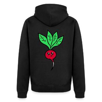 radis - Veste à capuche bio Premium Unisexe - noir - Dos - Nico (187cm)