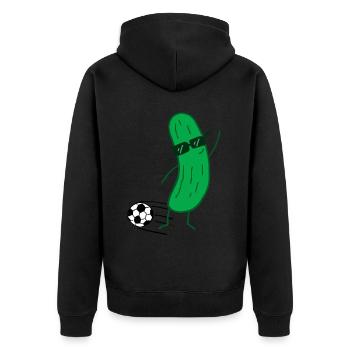 Football drôle de concombre - Veste à capuche bio Premium Unisexe - noir - Dos - Nico (187cm)