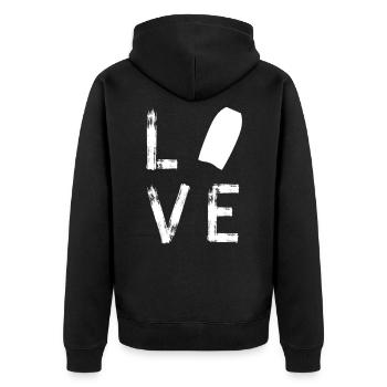 Bodyboard waves water sports gift idea - Unisex Premium Organic Zip Hoodie - black - Back - Nico (187cm)