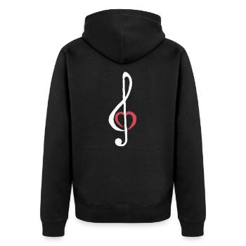 Musique cadeau instrument musique amour chanson musique - Veste à capuche bio Premium Unisexe - noir - Dos - Nico (187cm)