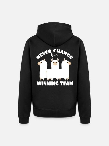 Alpaka Team - Unisex Premium Bio Zip Hoodie - Schwarz