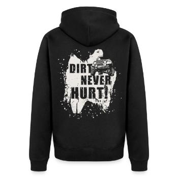 jeep offroad - Unisex Premium Bio Zip Hoodie - Schwarz - Hinten - Nico (187cm)
