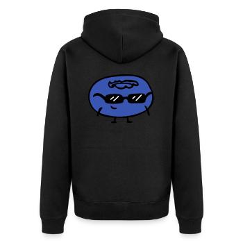 myrtille - Veste à capuche bio Premium Unisexe - noir - Dos - Nico (187cm)