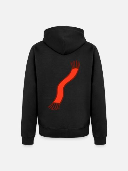 Schal - Unisex Premium Bio Zip Hoodie - Schwarz
