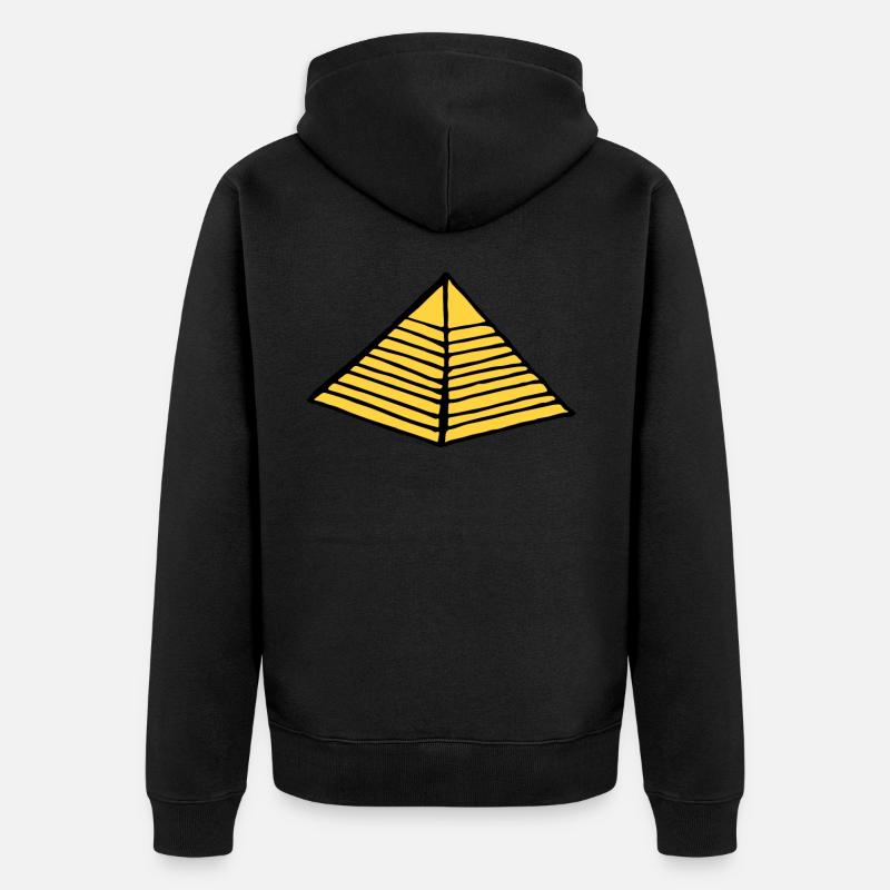 pyramide - Veste à capuche bio Premium Unisexe - noir