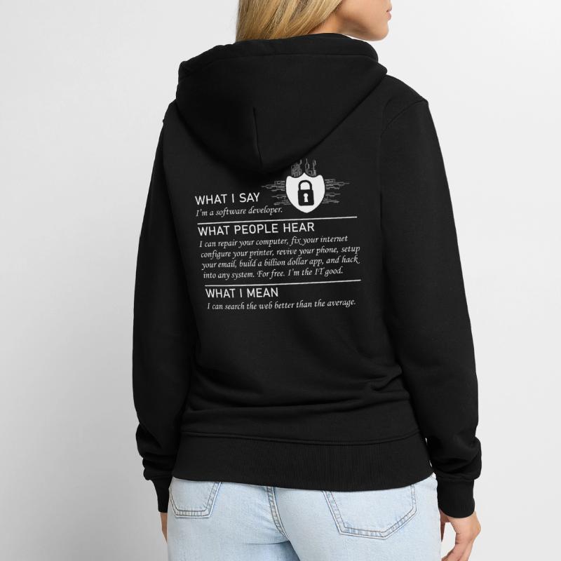 Software developer Funny programmer Unisex Premium Organic Zip Hoodie