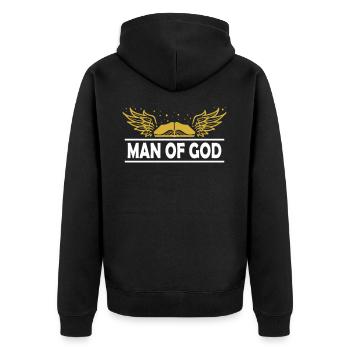 Pasteur pasteur Bible homme de Dieu chrétien - Veste à capuche bio Premium Unisexe - noir - Dos - Nico (187cm)