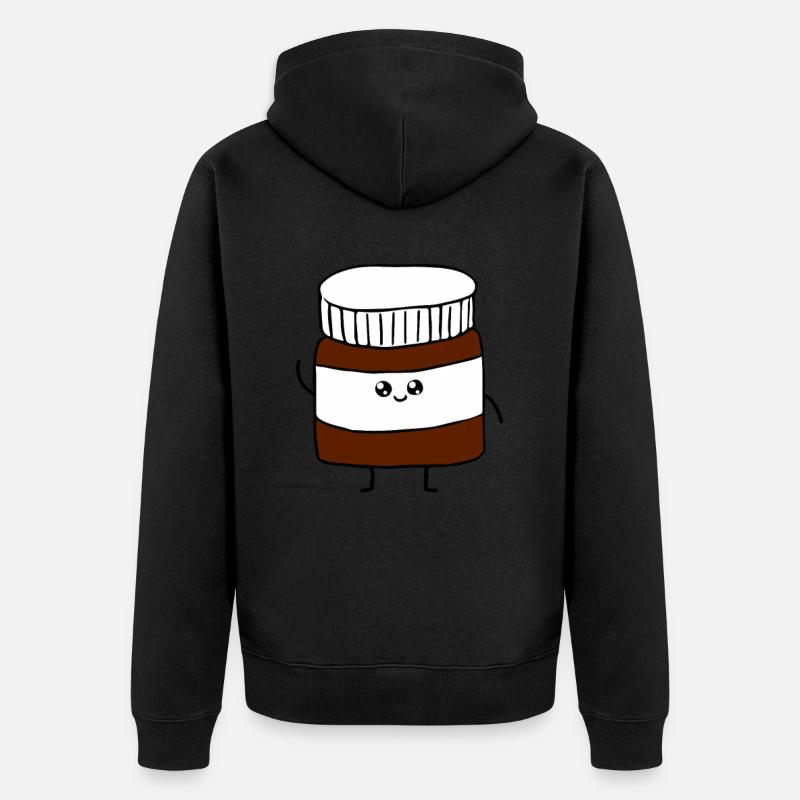 chocolat - Veste à capuche bio Premium Unisexe - noir
