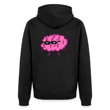 Cerveau - drôle - Veste à capuche bio Premium Unisexe - noir - Dos - Nico (187cm)