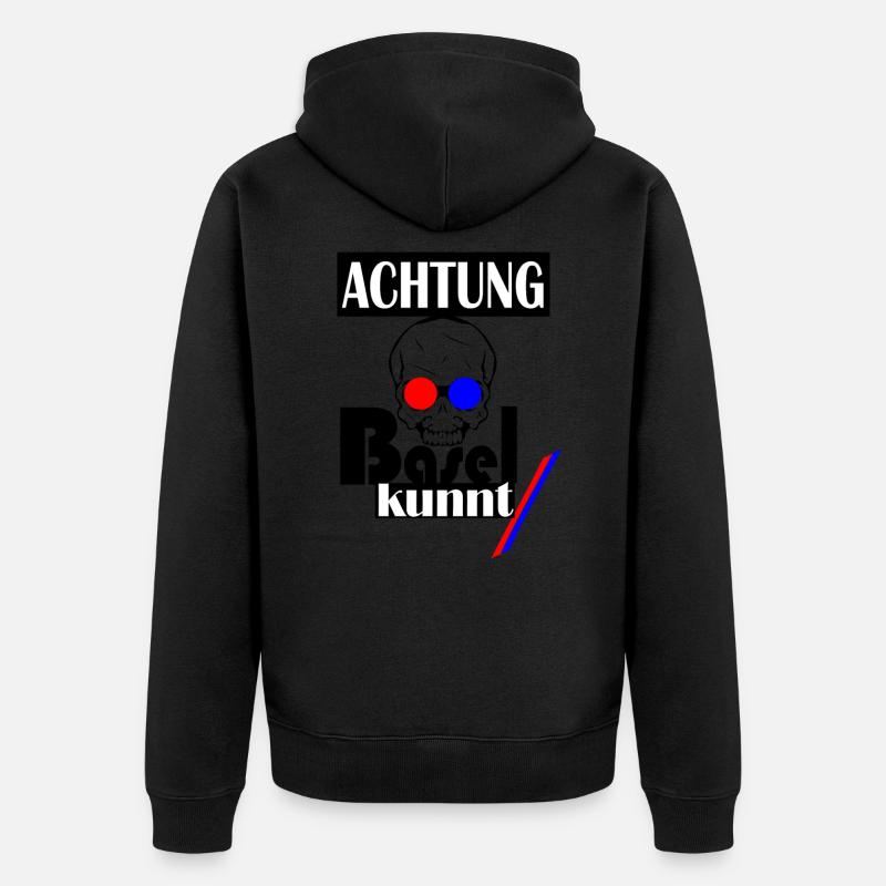 baselkunnt - Unisex Premium Bio Zip Hoodie - Schwarz