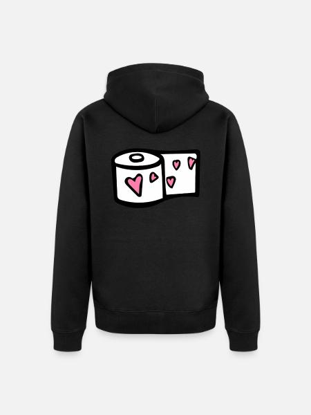 Toilet paper - Unisex Premium Organic Zip Hoodie - black