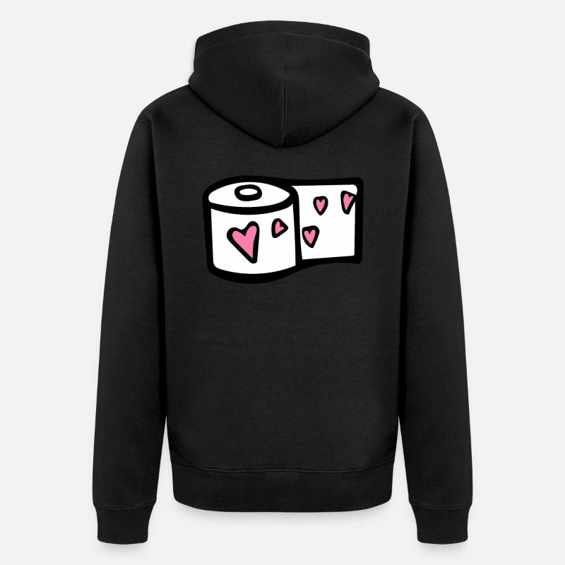 Papier toilette - Veste à capuche bio Premium Unisexe - noir