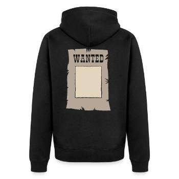 Recherché prison criminelle - Veste à capuche bio Premium Unisexe - noir - Dos - Nico (187cm)
