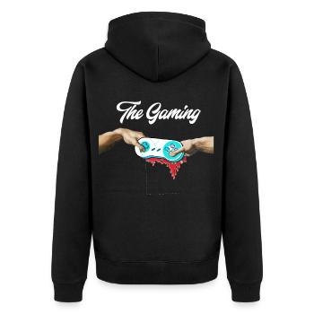 The creation of Michelangelo Gamer gift idea - Unisex Premium Organic Zip Hoodie - black - Back - Nico (187cm)