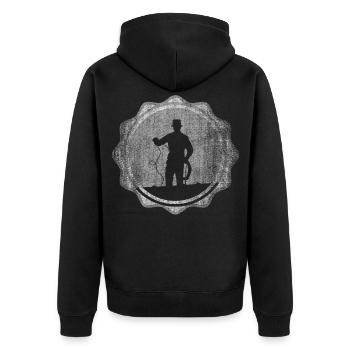 Ramoneur Porte-bonheur - Veste à capuche bio Premium Unisexe - noir - Dos - Nico (187cm)