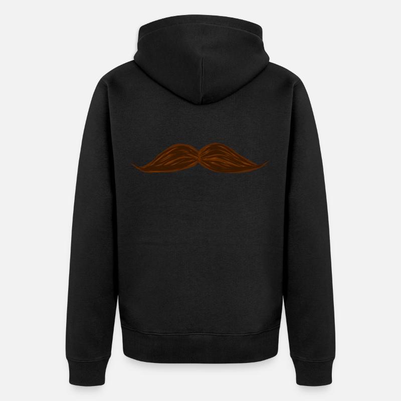 Moustache - Veste à capuche bio Premium Unisexe - noir