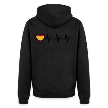 Electrocardiogram Heart Spain - Unisex Premium Organic Zip Hoodie - black - Back - Nico (187cm)