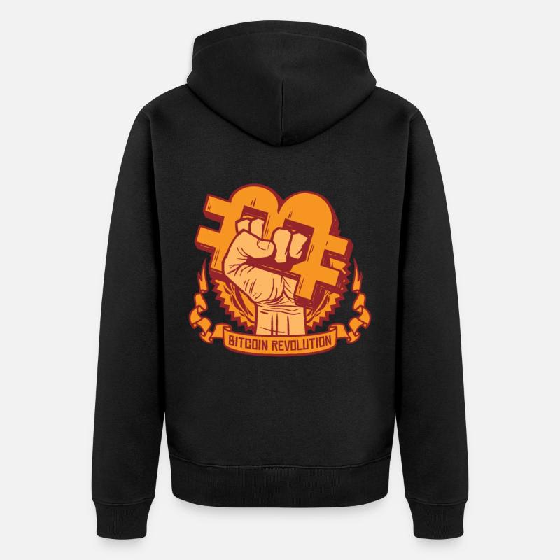 Bitcoin - Veste à capuche bio Premium Unisexe - noir