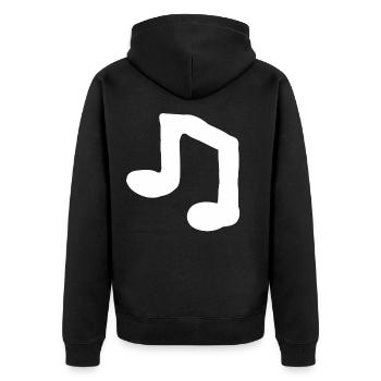 Musique musique note de musique chanson chanson chanter cadeau - Veste à capuche bio Premium Unisexe - noir - Dos - Nico (187cm)
