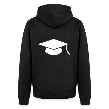 Graduation college graduation graduation gift - Unisex Premium Organic Zip Hoodie - black - Back - Nico (187cm)