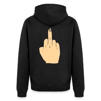 Cadeau du majeur - Veste à capuche bio Premium Unisexe - noir - Dos - Nico (187cm)