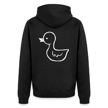 Canard bébé cadeau enfants idée cadeau Canard - Veste à capuche bio Premium Unisexe - noir - Dos - Nico (187cm)