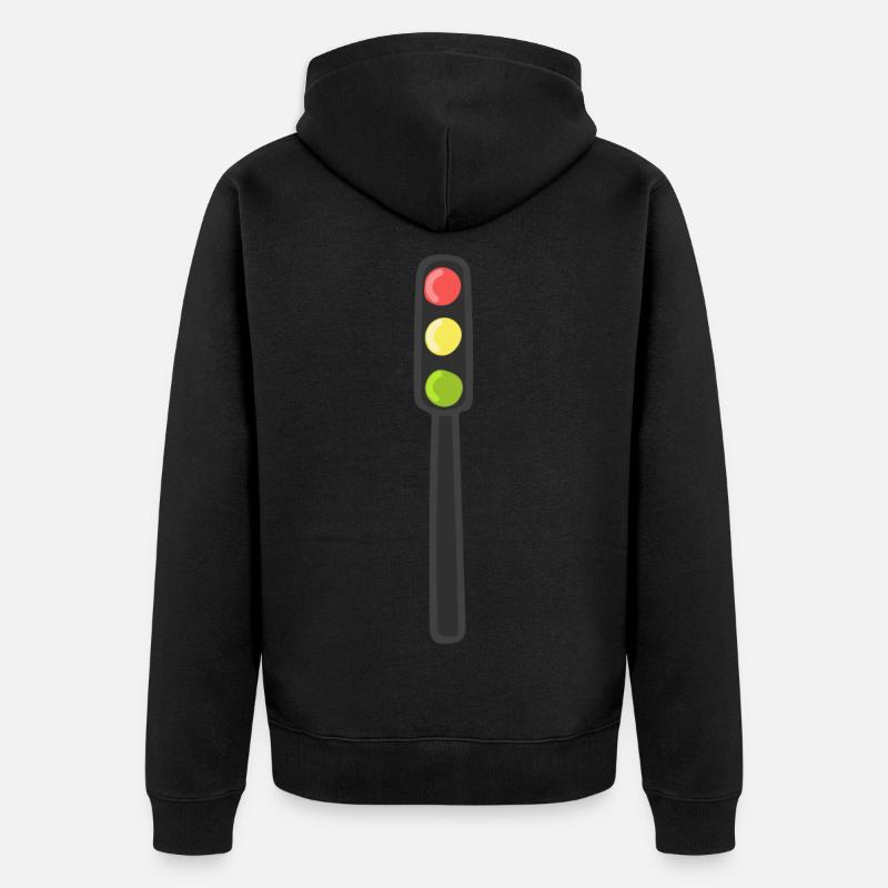 Ampel - Unisex Premium Bio Zip Hoodie - Schwarz
