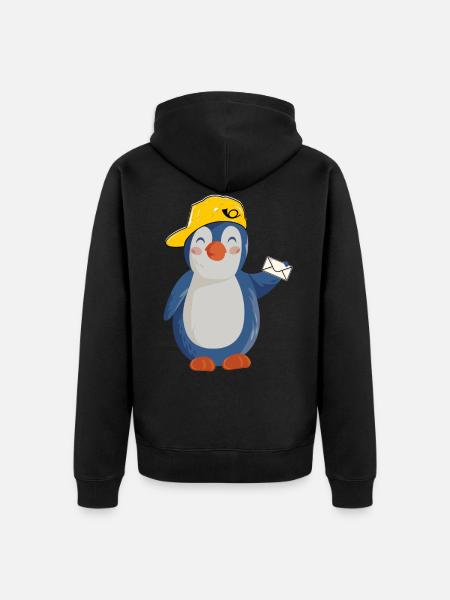 Postman Postman Postman Funny Pingu - Unisex Premium Organic Zip Hoodie - black