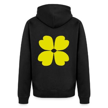 Fleur plante jardinier fleurs jaune bloom jardin - Veste à capuche bio Premium Unisexe - noir - Dos - Nico (187cm)