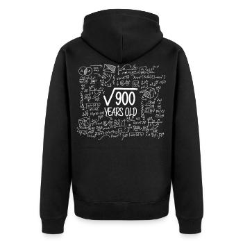 30ème cadeau d'anniversaire racine de 900 nerd - Veste à capuche bio Premium Unisexe - noir - Dos - Nico (187cm)