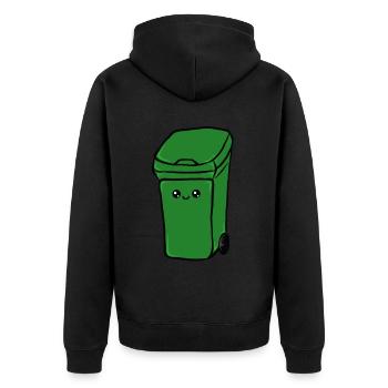 rubbish - Unisex Premium Organic Zip Hoodie - black - Back - Nico (187cm)