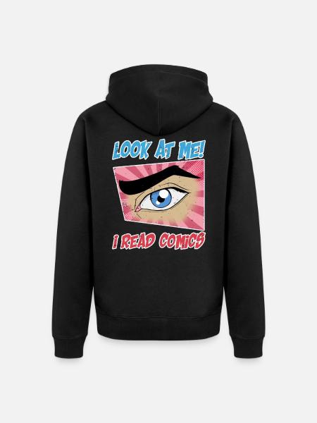 Comic Retro Cartoon - Unisex Premium Bio Zip Hoodie - Schwarz