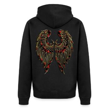 Angel Wings Angels Wings Little Angel Wing Fly - Veste à capuche bio Premium Unisexe - noir - Dos - Nico (187cm)