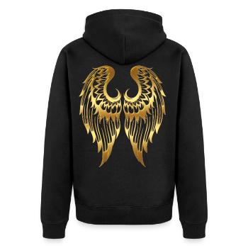 Angel Wings Angels Wings Little Angel Wing Fly - Veste à capuche bio Premium Unisexe - noir - Dos - Nico (187cm)