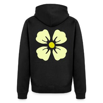 Flower garden flower gardener leaf flowers plant - Unisex Premium Organic Zip Hoodie - black - Back - Nico (187cm)