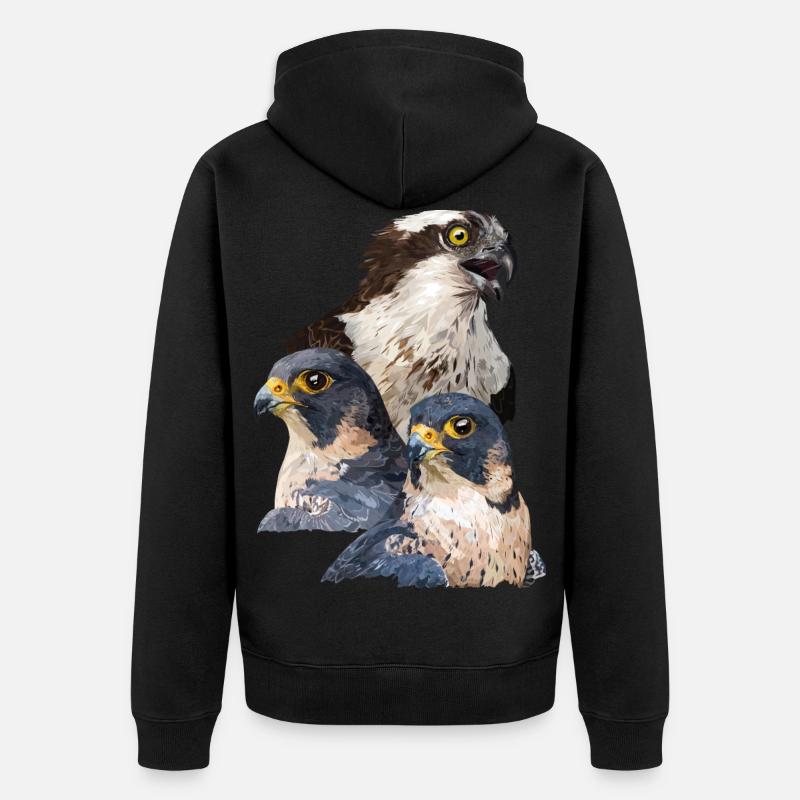 Oiseaux de proie - Veste à capuche bio Premium Unisexe - noir