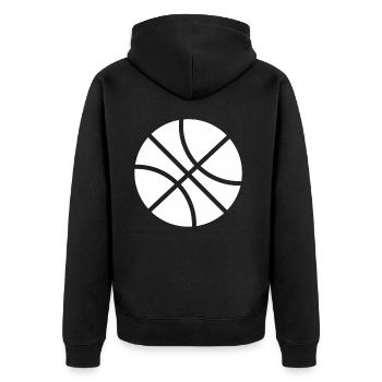 Basket- sport balle sport cadeau joueur de basket - Veste à capuche bio Premium Unisexe - noir - Dos - Nico (187cm)