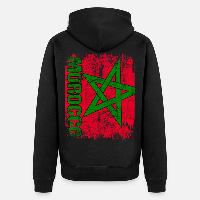Morocco - Veste à capuche bio Premium Unisexe - noir