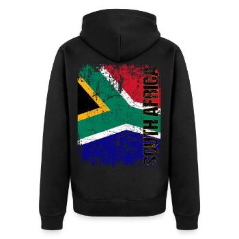 Afrique du Sud - Veste à capuche bio Premium Unisexe - noir - Dos - Nico (187cm)