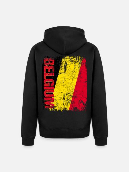Belgium - Unisex Premium Bio Zip Hoodie - Schwarz