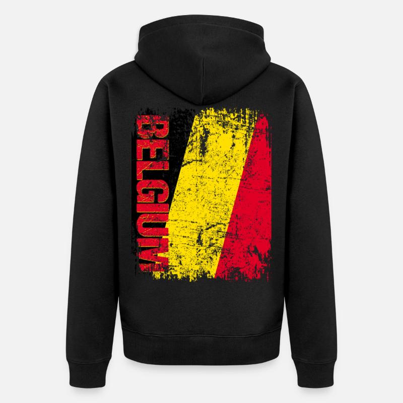 Belgium - Veste à capuche bio Premium Unisexe - noir