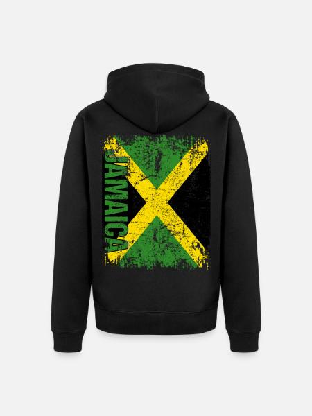 Jamaica - Unisex Premium Bio Zip Hoodie - Schwarz