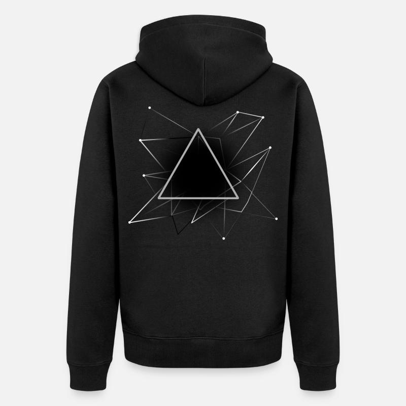 Résumé du triangle - Veste à capuche bio Premium Unisexe - noir