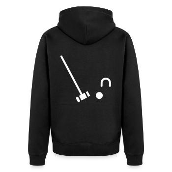 Croquet Sport Croquet Bat Croquet Crocket - Unisex Premium Organic Zip Hoodie - black - Back - Nico (187cm)