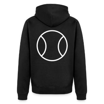 Tennis tennis lovers tennis tennis racket - Unisex Premium Organic Zip Hoodie - black - Back - Nico (187cm)
