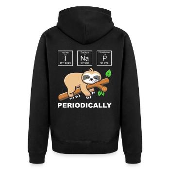 Je sieste périodiquement paresseux chimiste chimiste nerd - Veste à capuche bio Premium Unisexe - noir - Dos - Nico (187cm)