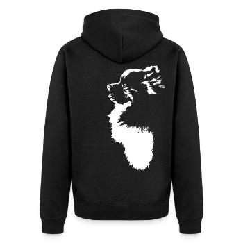 Pomeranian Pomeranian Dog Owner Dog Canine - Veste à capuche bio Premium Unisexe - noir - Dos - Nico (187cm)