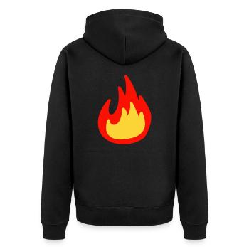 Flamme - Veste à capuche bio Premium Unisexe - noir - Dos - Nico (187cm)