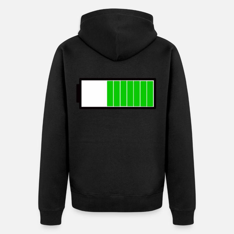 Barre de charge batterie - Veste à capuche bio Premium Unisexe - noir